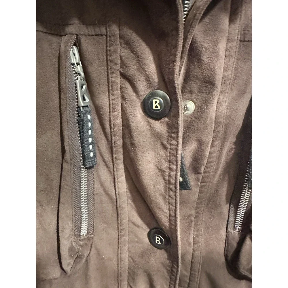 Bogner‎ Jacket Women Size 6 Ultra Suede 90s Vintage Ski Brown